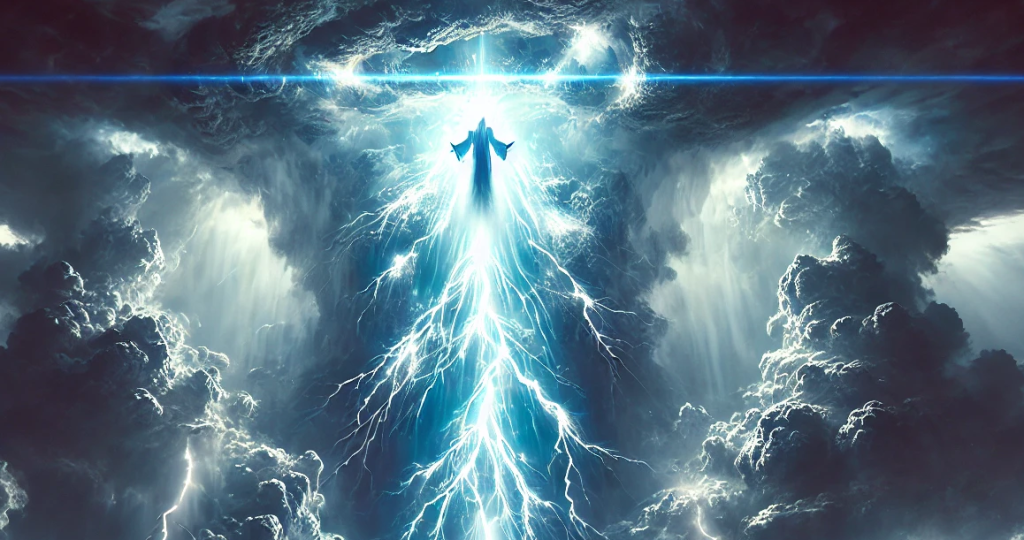 Imagen que recuerda como imaginaban la electricidad en sociedades antiguas